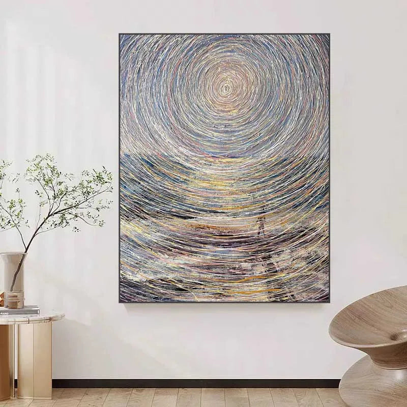 Original Dafeng Landscape Oil Paintings  Hand Painted Modern Abstract Oil Painting On Canvas Wall Art Home Decoration No Frame